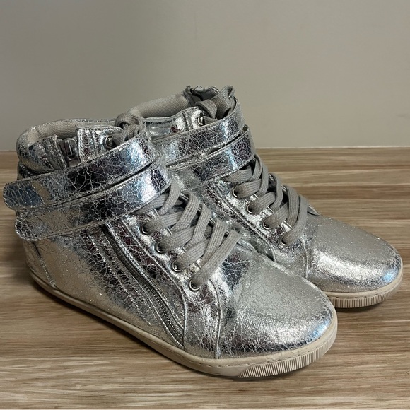 Silver High-Top Sneakers - Picture 2 of 5